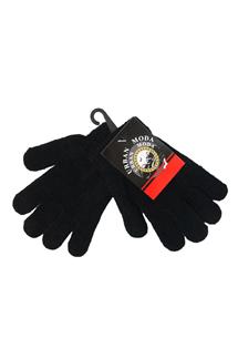 Kids Black Fine Knit Magic Gloves-AWG019