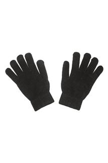 Womens Black Fine Knit Magic Gloves-AWG021