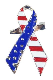 USA Flag Ribbon Pin-BR009