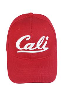Cali Adults Cap (White Thread)-H1414-RED