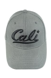 Cali Adults Cap (Black Thread)-H1423-GRAY