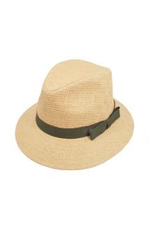 Bow Band Panama Hat-H1432-OLIVE