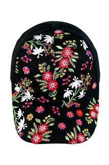 Floral Embroidered Baseball Cap-H1453-BLACK