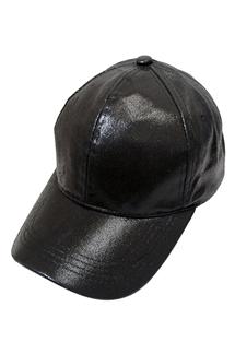 PU Baseball Cap-H1643-BLACK