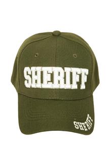SHERIFF Embroidered Baseball Cap-H1730-OLIVE