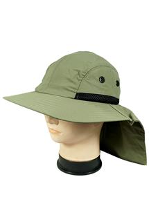 Adult Sun Shade Fishing Hat-H1741-OLIVE