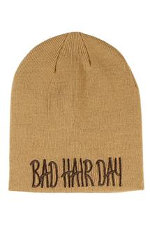 BAD HAIR DAY Fine Knit Beanie-H1795-KHAKI