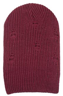 Knit Beanie-H1797-BURGUNDY