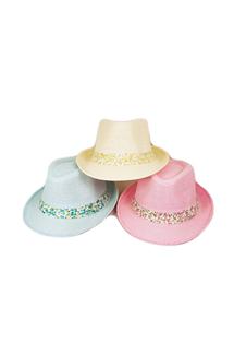 Floral Band Fedora-H548