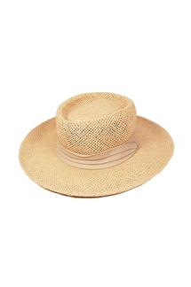 Oval Crown Straw Hat-H608-KHAKI