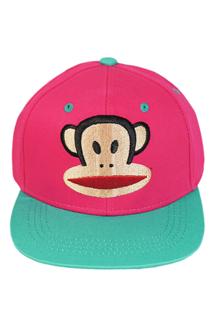 Kids Officially Licensed Paul Frank Snapback Hat-H883-PINK-AQUA