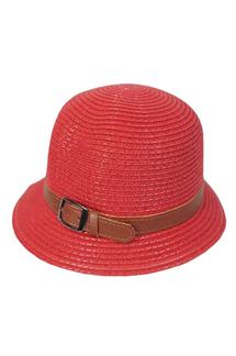 Buckle Cloche Hat-H973-RED