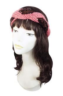 Sequin Braided Knit Headwrap-HC310