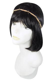 Gold Tone Metallic Bead Headwrap-HC368