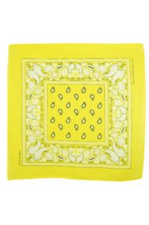 Paisley Print Bandana (Green-Yellow Tones)-S1303-YELLOW