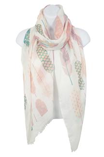 Feather Print Scarf-S1527