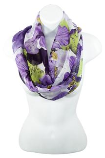 Floral Print Infinity Scarf-S1592