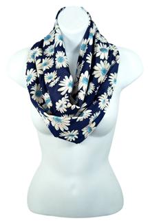 Floral Print Infinity Scarf-S1593