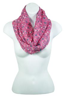 Floral Print Infinity Scarf-S1594
